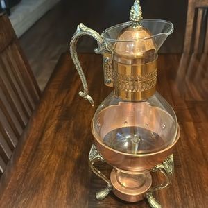Copper non tarnish able coffee carafe